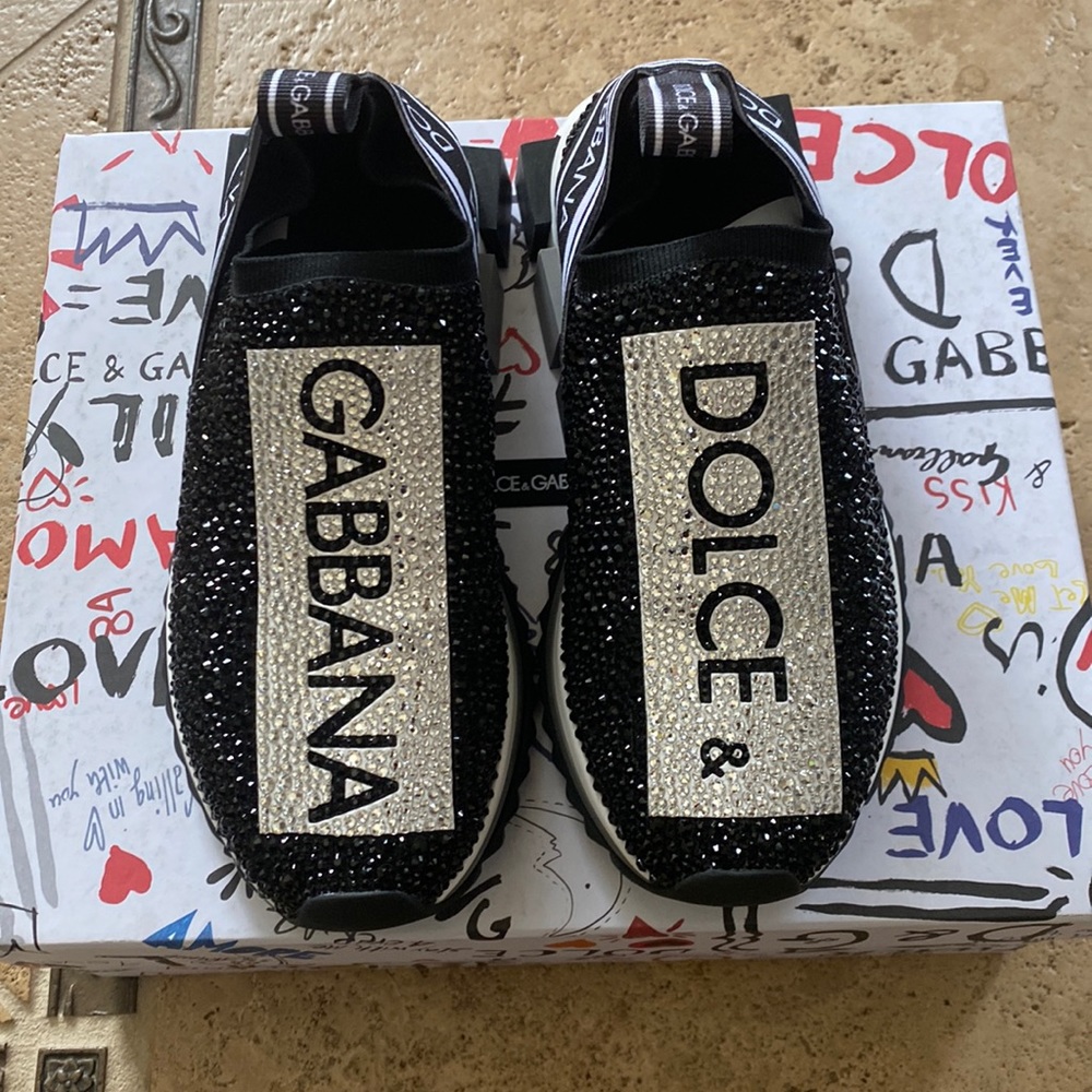 Dolce&Gabbana (authentic) crystal Sorrento sneakers
